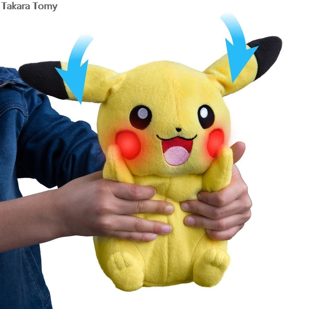 

Kawaii Пикачу мягкая игрушка может взять петь скуку может сиять забавная электрическая плюшевая кукла отличный подарок для детей