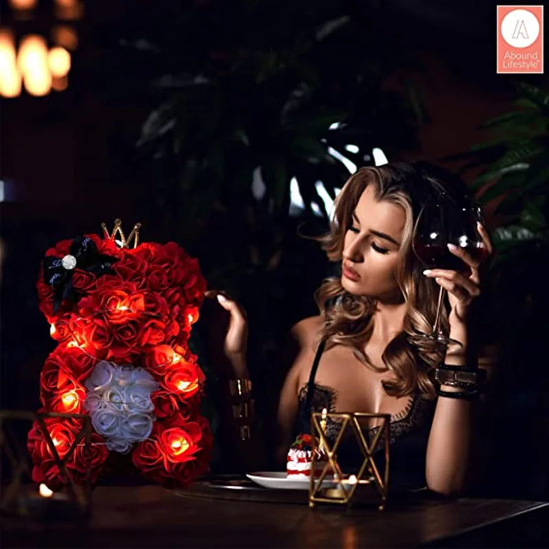 40 см пенопластовый медведь розы в коробке искусственные подарок для подружек