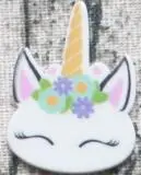 Светло-зеленый 15 шт./лот kawaii плоское украшение из смолы Единорог головка полимерные кабошоны принадлежности - Цвет: Светло-зеленый
