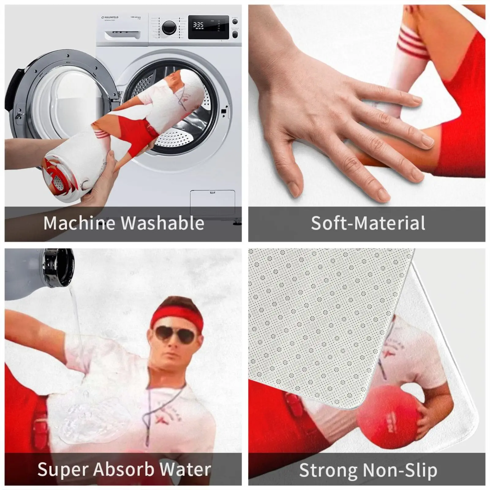 Коврик с входной дверью для тренажерного зала коврик ванной Джек Grealish City Mcfc