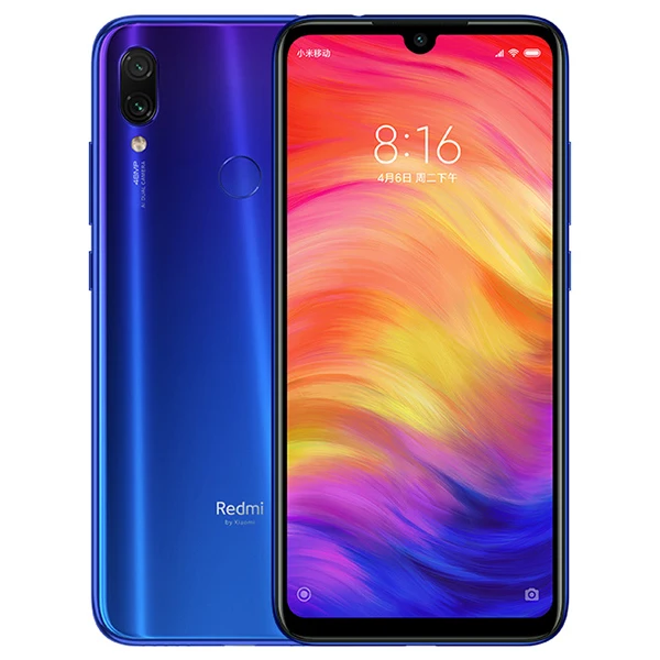 Blue Мобильный телефон Xiaomi Redmi Note 7, 6 ГБ ОЗУ, 64 Гб ПЗУ, Восьмиядерный процессор Snapdragon 660, 48 Мп+ 13 МП, двойная камера, 6,3 дюймов, полный экран, 4000 мА - Цвет: Blue