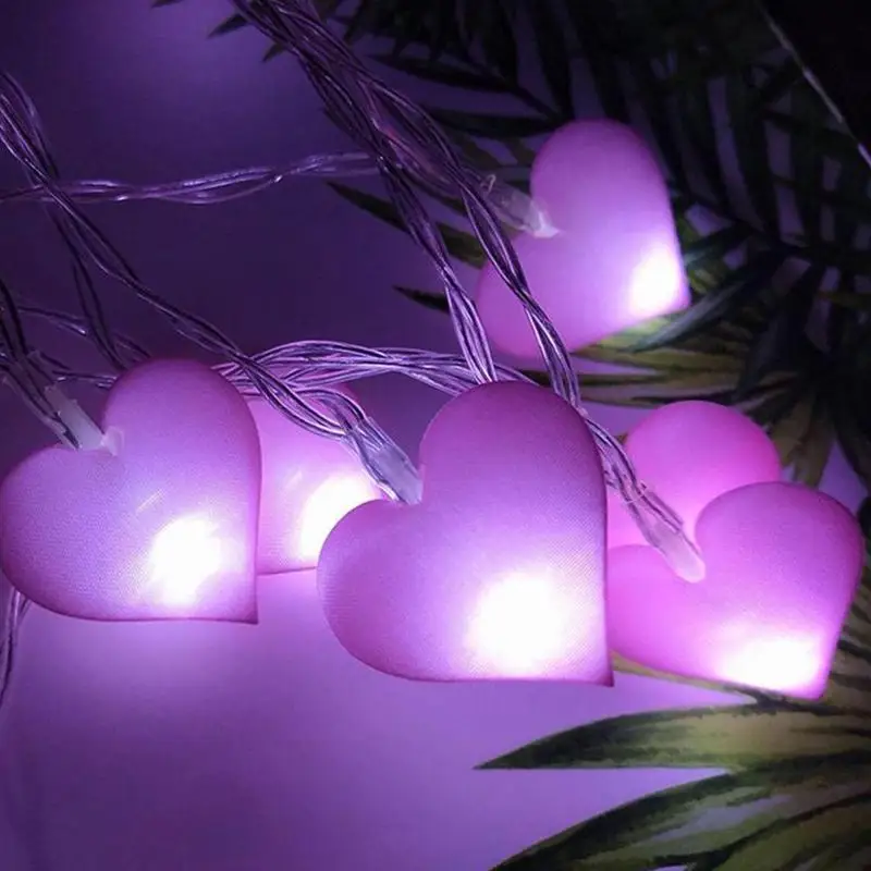 

Fashion 10LED String Fairy Lights Lamp Love Heart Garden Wedding Party Bulbs Decors Light String 3 Color Can Choose