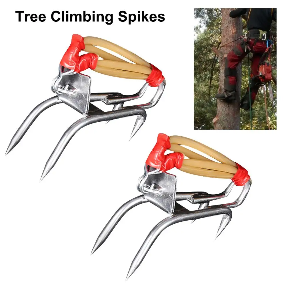 

Tree Climbing Spikes Stainless Steel Claw Hard Climbing Tool For Hunting Fruit Picking Tree Climbing Artifact Tool