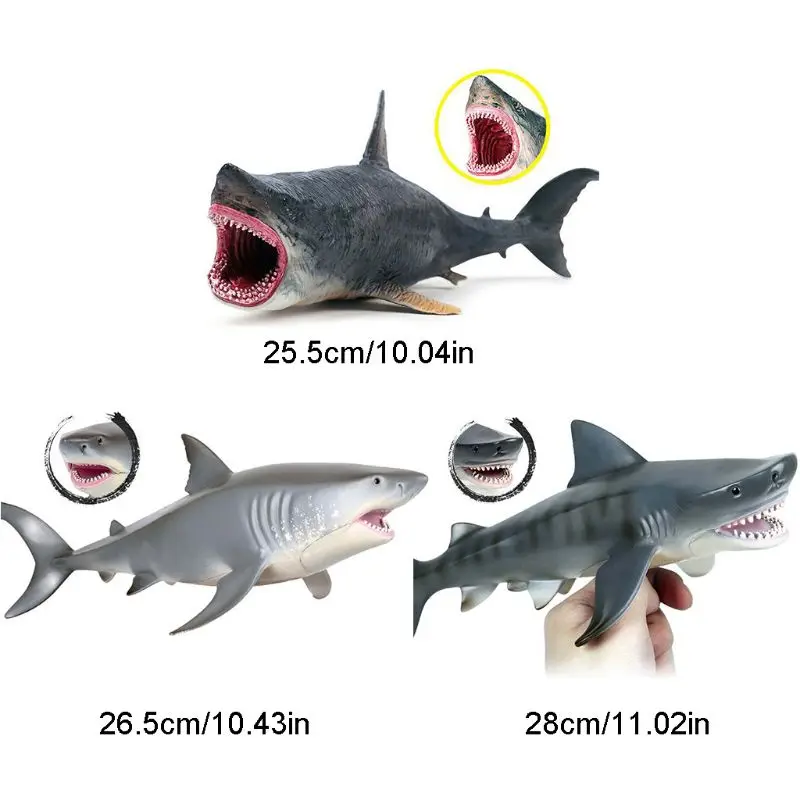 

Realistic Large Shark Toys Plastic Ocean Animal Shark Figurine Cognitive Toys
