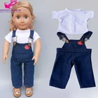 Одежда для детей, детская мода Кукла одежда джинсовые штаны рубашка для девочек 18 дюймов American 45 см куклы наряд игрушки одежда Детский подарок
