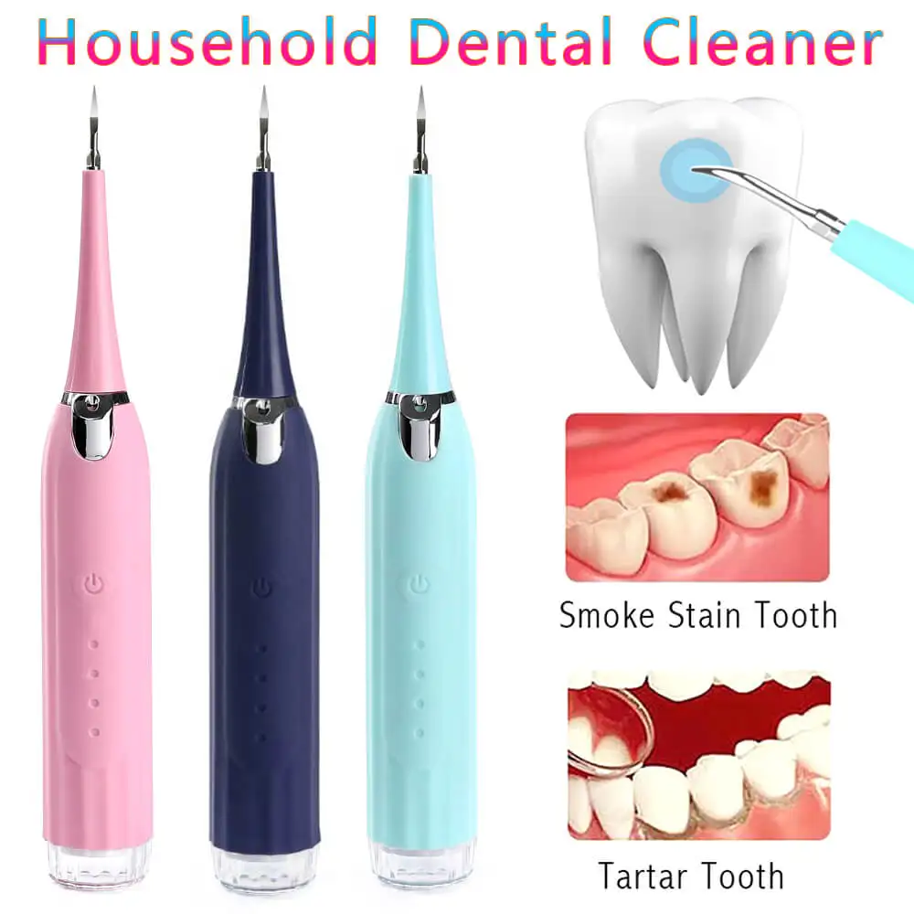 

Electric Tooth White Remover Sonic Vibration Smoke Tartar Cleaner Oral Hygiene Whitening Dental Scaler Stains Dentist Toothbrush