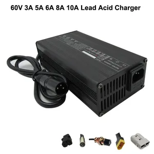 60v 3a 5a 6a 8a 10a lead acid ebike battery charger 60 volt 73 5v lead acid electric bike scooter wheelchair motorcycle charger free global shipping