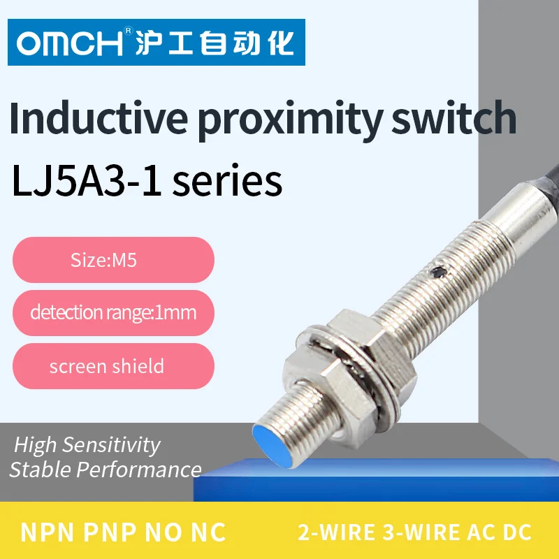 

OMCH LJ5A3-1-Z/EX DC 2-wire small sensor proximity switch NO NC 24 V 12 V M5 PNP NPN 2-wire 3-wire