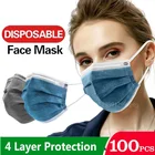 4-слойная одноразовая маска для взрослых, маски с активированным углем, хирургические маски