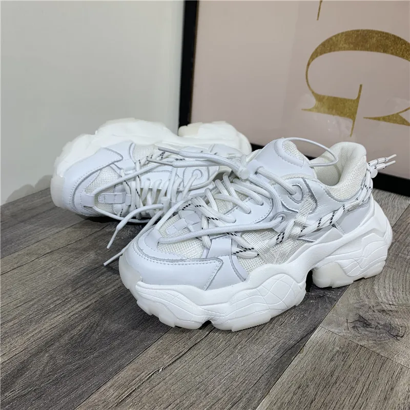 

Women Vulcanized Shoes Women's Shoes Ultra Light Running Shoes Thick-soled Air Mesh Athletic Shoes Dad Shoes Ladies Casual Shoes