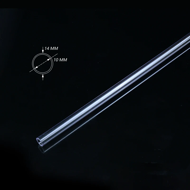 Syscooling трубка для охлаждения воды Прозрачная Жесткая PETG ID10mm OD14mm 50 см Длина DIY ПК