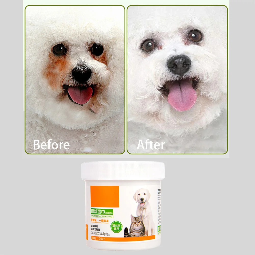 120 шт. нетоксичные чистящие средства для собак с защитой от зуда Аксессуары кошек