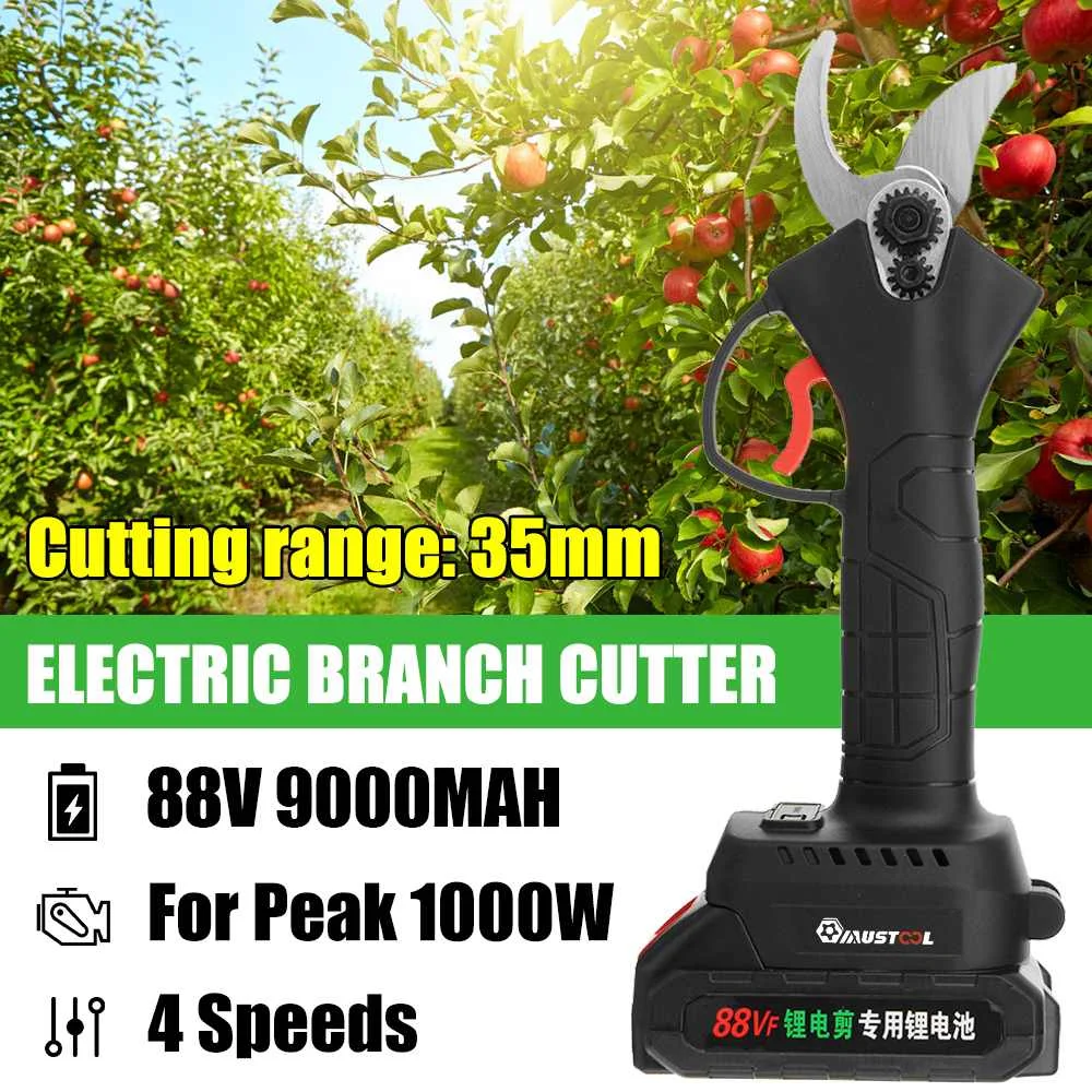 

4 Gears 35mm Cordless Pruner Electric Pruning Shear Bonsai Pruning Branches Scissors Orchard Garden Tools for Makita 18V Battery