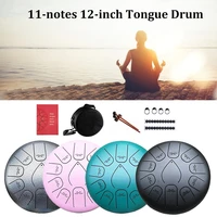 12 inch 11 notes steel tongue drum hangdrum yoga meditation relax percussion with padded travel bag yoga practice performances