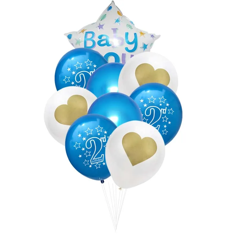 8 сезонов синие розовые воздушные шары из фольги для мальчиков и девочек