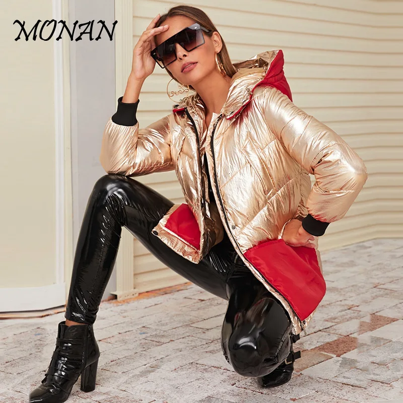 2019 Повседневная Женская яркая куртка с хлопковой подкладкой короткая осенне