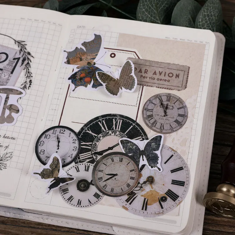 

Paper Sticker Retro Bird Plant Decorative Scrapbooking DIY Stickers