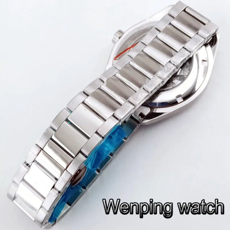 Corgeut 41 мм мужские Лучшие Роскошные Механические деловые часы серебряная крышка