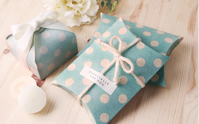 Коробки для подушек коробки в горошек свадебных сувениров 30 шт./лот | Дом и сад