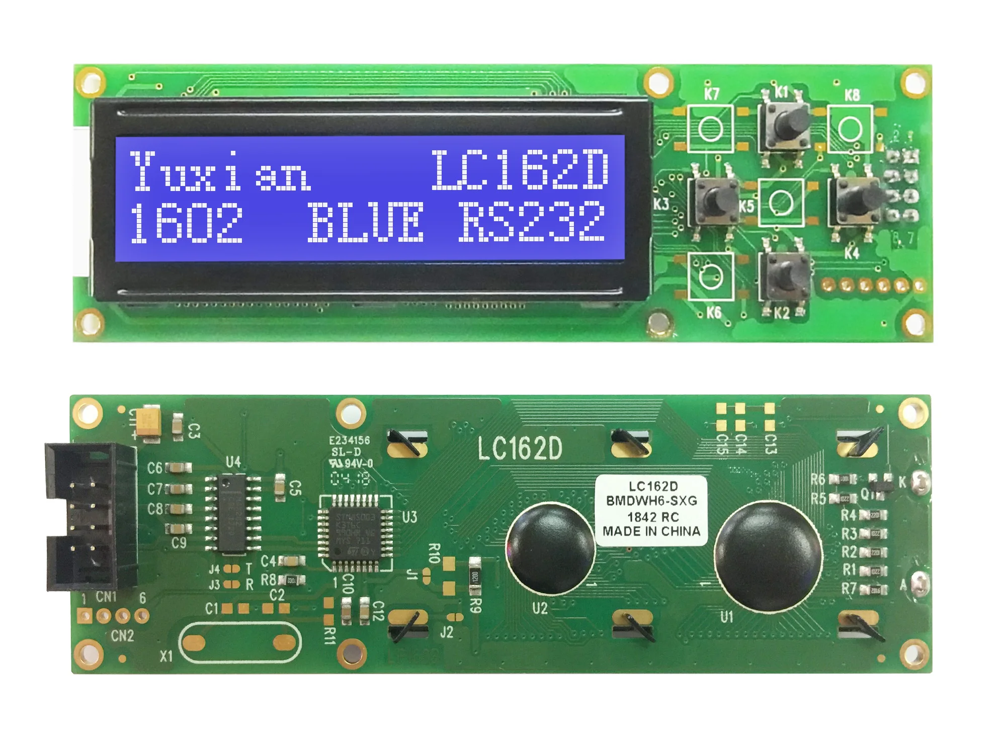 ЖК модуль RS232 1602 16x2 16*2 дисплей LC162D с переключателем промышленная фабрика