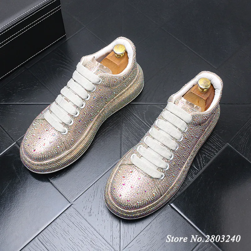 Мужские дизайнерские очаровательные Красочные Стразы повседневные женские