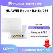 Unlocked HUAWEI LET CPE Router B315s-936 wireless modem 4g wifi router with sim card Category 4 RJ11 Port  mobile hotspot router