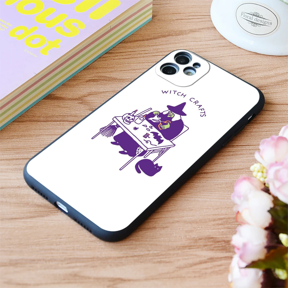 

For iPhone Witc Crafts Print Soft Matt Apple iPhone Case 6 7 8 11 12 Plus Pro X XR XS MAX SE