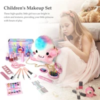 girl pretend play make up toy simulation cosmetics pink makeup set princess beauty plastic play house toy lipstick eyeshadow toy