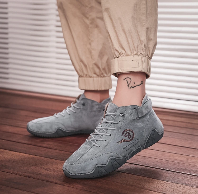 Мужские кожаные повседневные удобные лоферы Осьминог ручной работы легкие