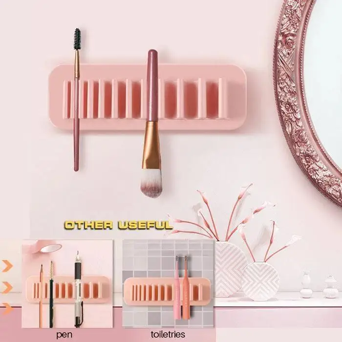 Силиконовый стеллаж для косметики хранения зубных щеток в ванной комнате с