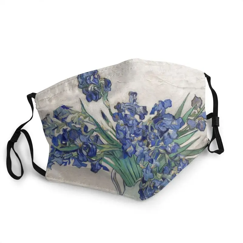 

Vincent Van Gogh Lrises Mask Dustproof Non-Disposable Art Flowers Painting Face Mask Protection Cover Respirator Mouth Muffle