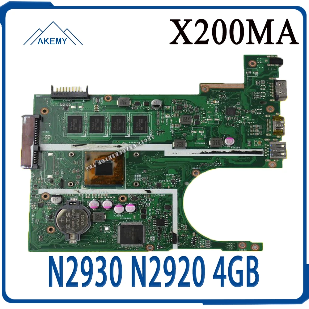 

X200MA материнская плата REV2.1 для For Asus F200M X200M X200MA материнская плата для ноутбука N2930 N2920 4 Гб 4 ядра