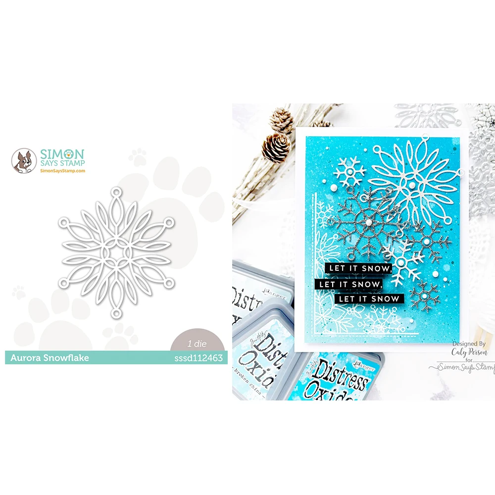 

Aurora Snowflake Wafer Die Metal Craft Cutting Dies for Diy Scrapbooking Paper Manual Handmade for 2021 Embossing New Arrival