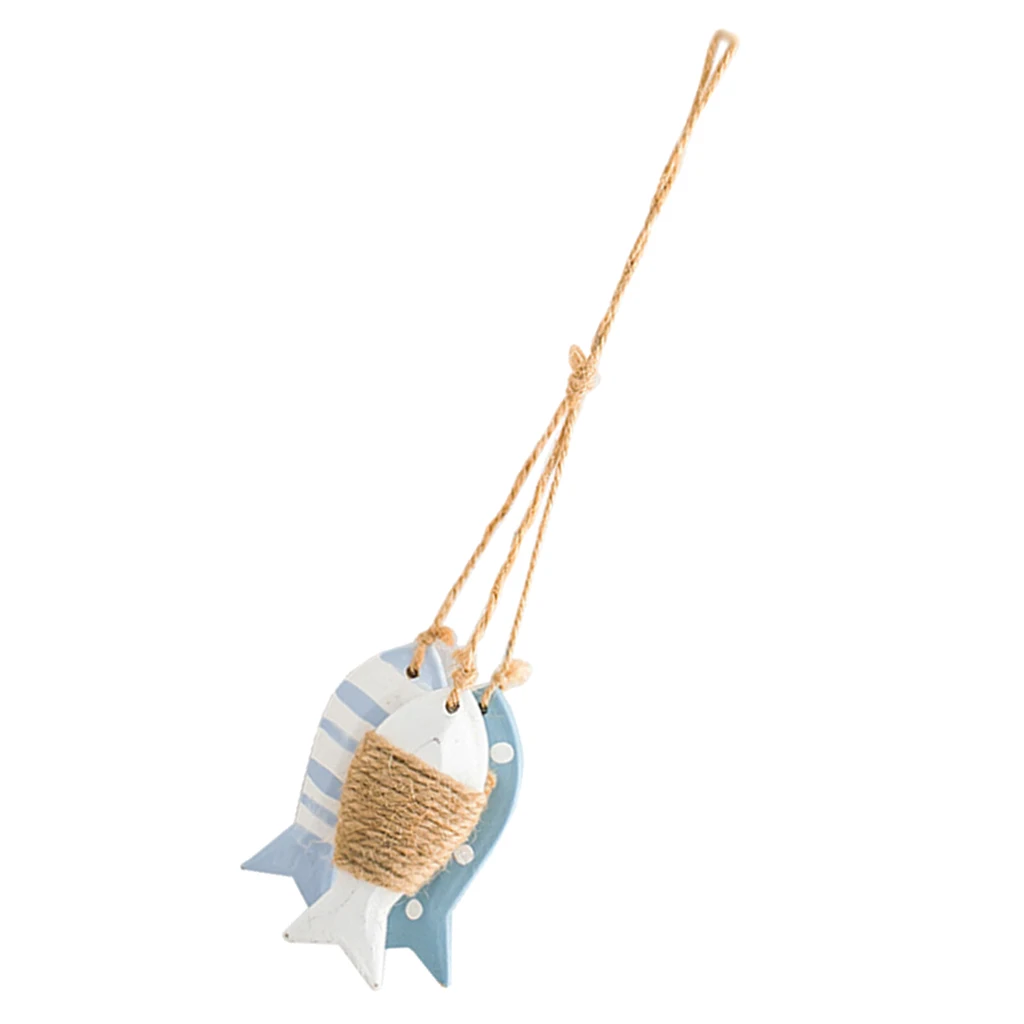 Морской тематический Настенный декор с 3 рыбками креативные настенные подвесные