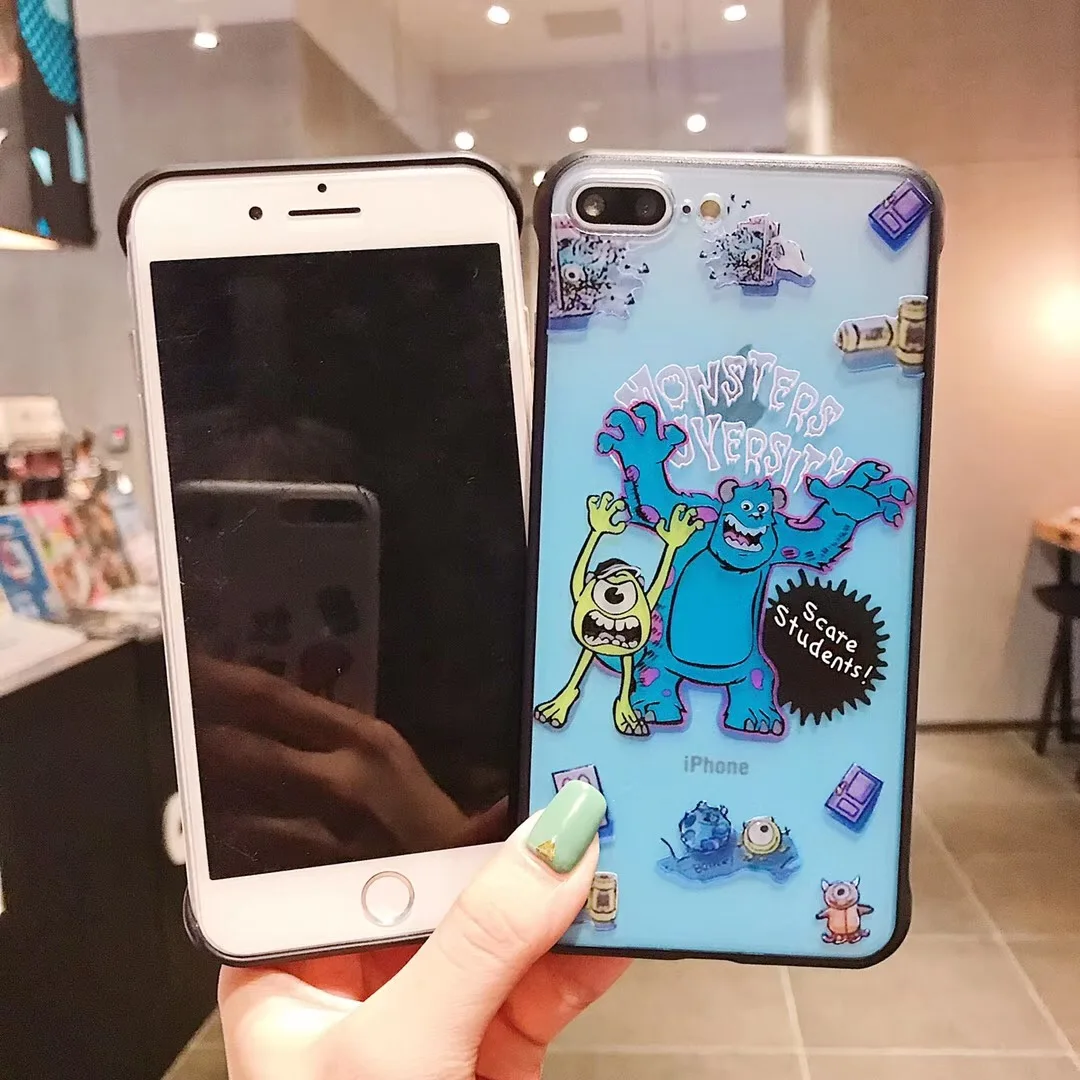 Cute Cartoon Stitch Toy Story Sulley Mike Phone Case For Apple iPhone 7 8 6 6s Plus X XS Max Xr Back Candy tpu Clear Cover Capa |