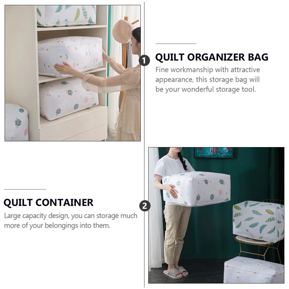 

3Pcs Home Clothes Storage Organizers Creative Quilt Storage Bags Quilt Bags