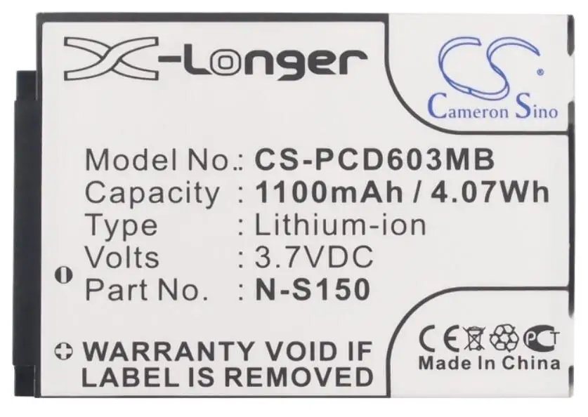 

Cameron Sino 1100mAh Battery for Philips SCD603, SCD-603/00, SCD-603H,N-S150, SN-S150