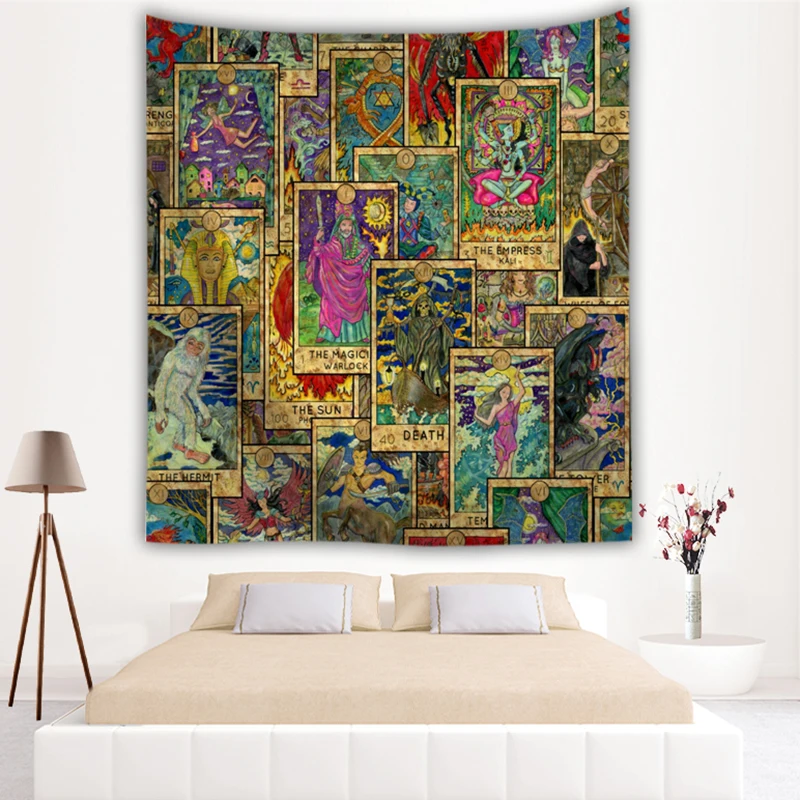 Настенный декор для ТАРО карты Ковер искусство на стену мандала гобелен