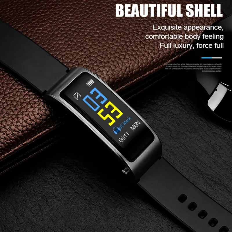 2 In 1 Smart Bracelet with Bluetooth Earphone Heart Rate Monitor Sports Watch LFX-ING | Электроника