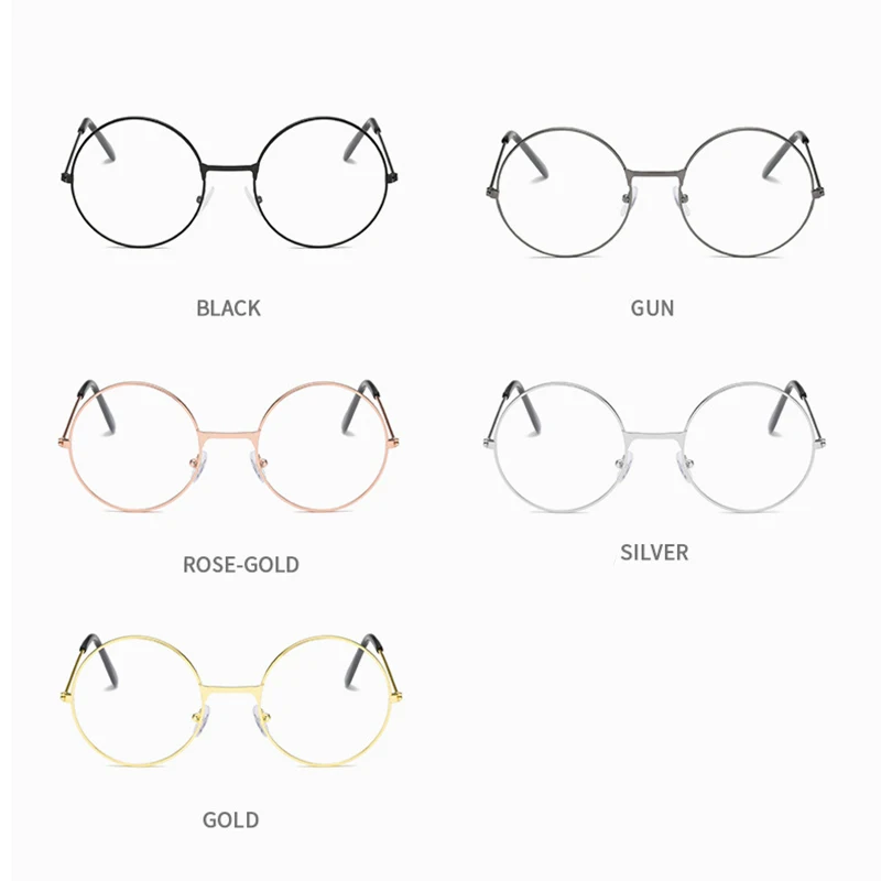 SAOIOAS винтажные Ретро очки в металлической оправе с прозрачными линзами модные