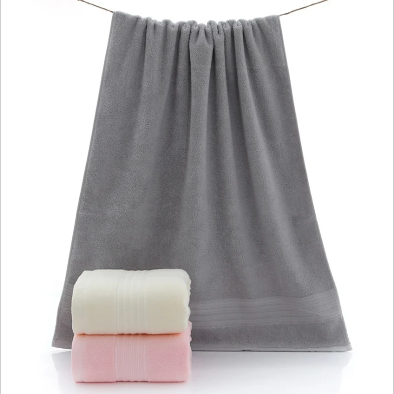 Новое однотонное мягкое простое быстросохнущее банное полотенце JAYQUERING 70 × 140 см