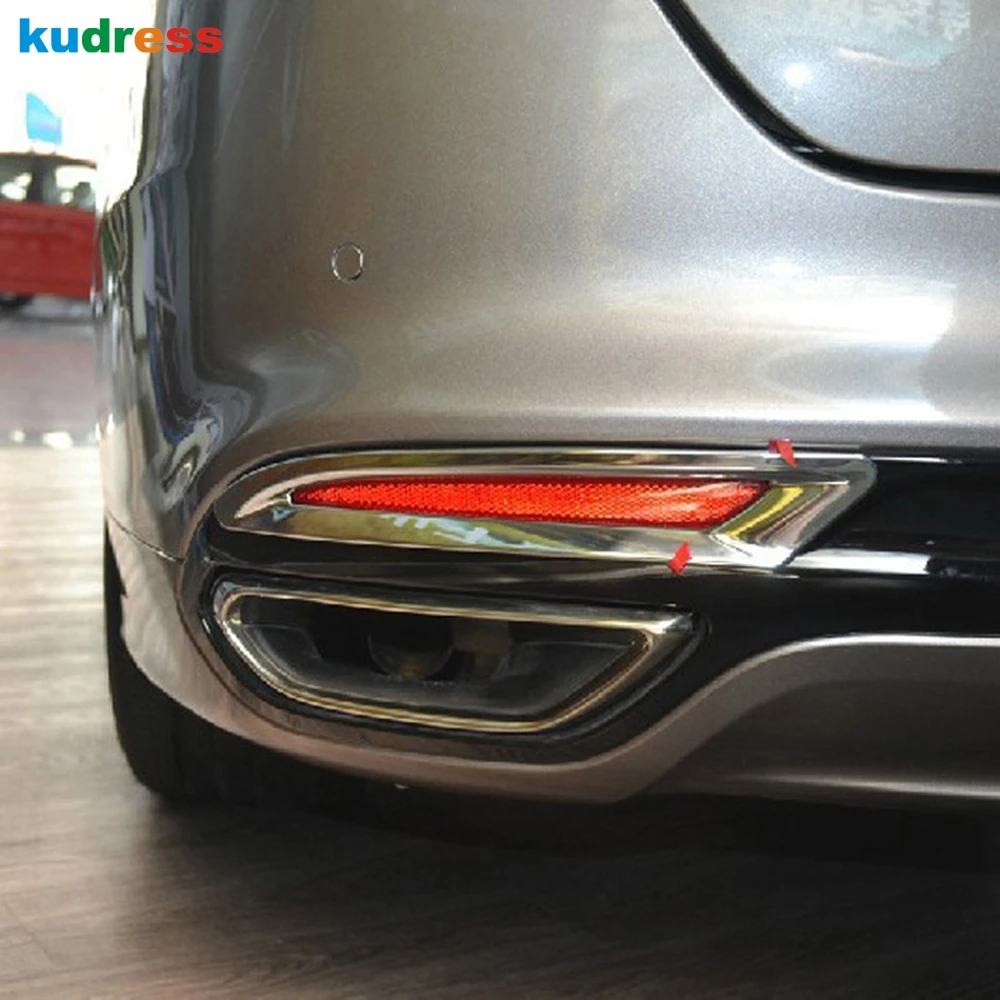 For Ford Fusion Contour 2013 2014 Chrome Rear Tail Foglight Lamp Cover Trim Fog Light Frame Trims Car Styling Accessories 2pcs | Автомобили
