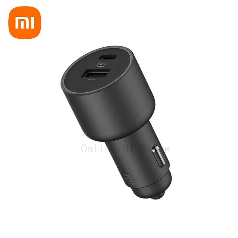 

100% Original Xiaomi Car Charger Quick Charge 100w / 1A1C USB A Fast Charging Type-C Car charger For Xiaomi iPhone Samsung etc