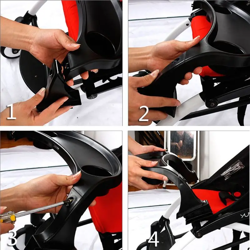 

Baby Stroller Dinner Table Tray Stroller Accessories Plates Holder Pram Milk Bottle Cup Holder For Wheelchair J2HD