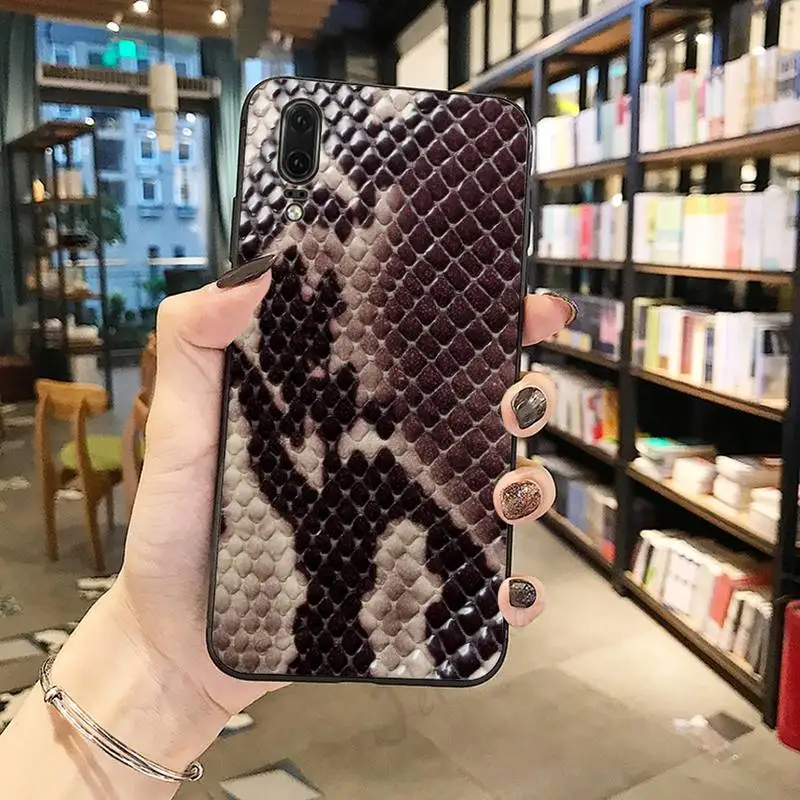 

Snake skin pattern Phone Case For Huawei honor Mate P 10 20 30 40 Pro 10i 9 10 20 8 x Lite