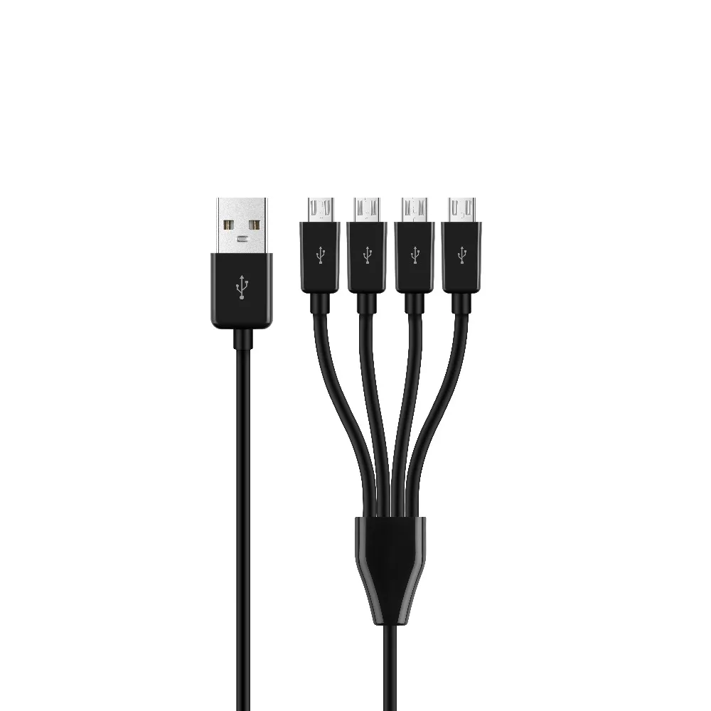 50 см 4 в 1 Micro USB зарядное устройство Кабель питания 4 Micro USB устройства сразу
