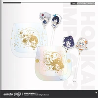 anime game honkai impact 3 cosplay flower chao moon night theme hot stamping glass with stirring rod kiana mei shape