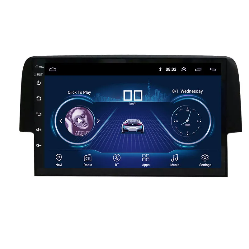 9 дюймов IPS и 2.5D сенсорный экран Android 8 1 автомобильный DVD GPS навигатор для Honda civic 2016