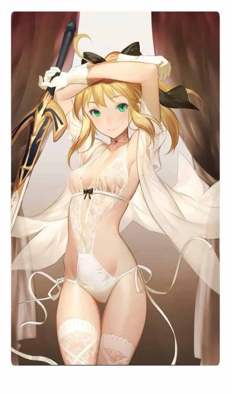 Anime FGO/Fate saber lily Sexy Swimsuit Underwear Outfit Underwear+cover+socks+gloves Cosplay Costume Halloween Free Shipping |