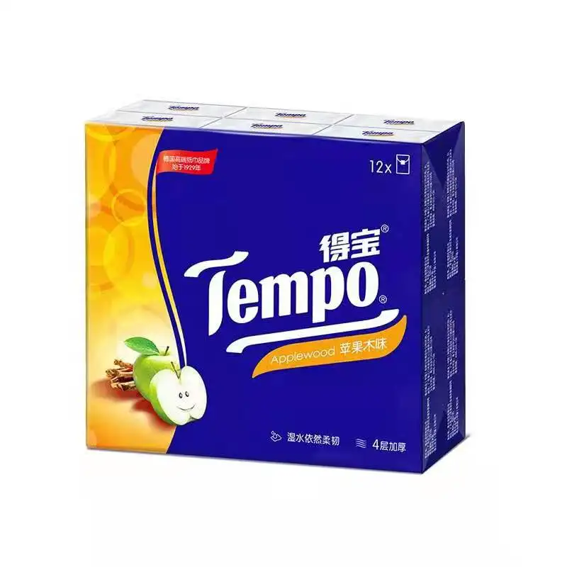 Ручная бумага Tempo 4 слоя 12 упаковок (отправлено наугад) | Красота и здоровье